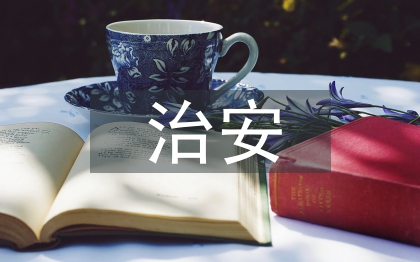 治安保險開展情況