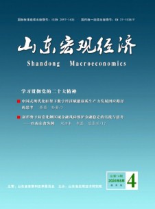 山東宏觀經濟雜志